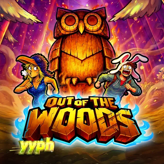 Isang madilim at misteryosong kagubatan na tema ng slot machine na Out Of The Woods.